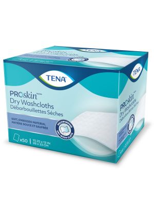 Tena 74499 ProSkin Dry Washcloths Case/1000