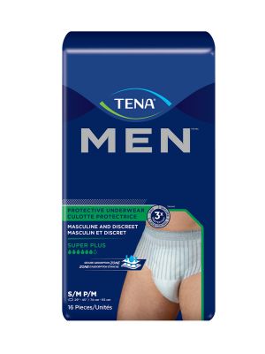 Tena 81780 Men Super Plus Protective Underwear Small/Medium Bag/16