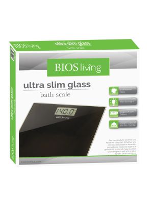 Ultra Slim Electronic Glass Scale Black