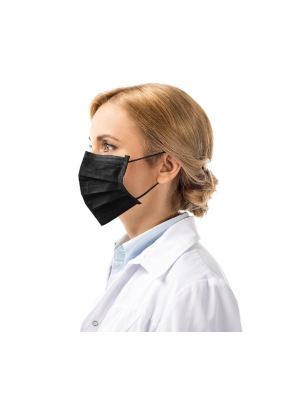 Canadamasq Adult Level 3 Procedure Masks Black Box/50