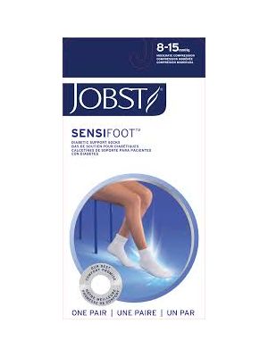 Jobst Sensifoot Diabetic Support Socks Crew Closed Toe 8-15 mmHg