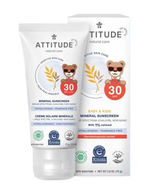 Attitude Mineral Sunscreen SPF 30 Sensitive Skin 75 g