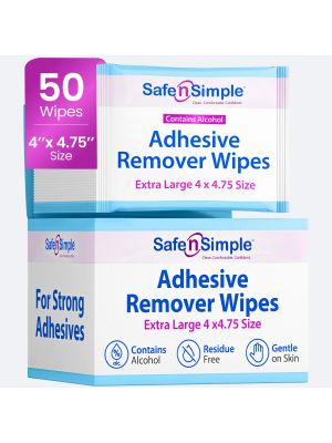Safe n Simple Extra Large Adhesive Remover Wipe with Alcohol 4