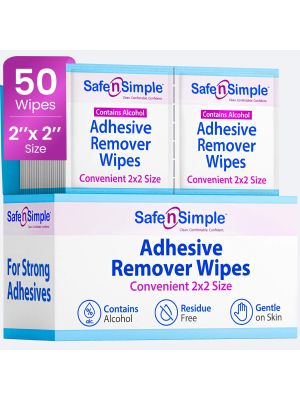 Safe n Simple Adhesive Remover Wipes with Alcohol 2