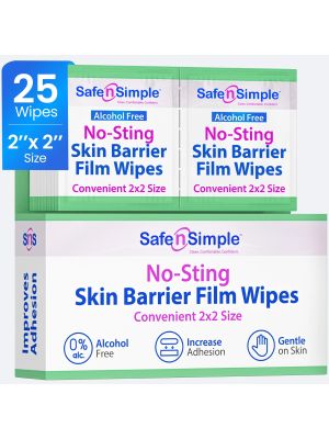 Safe n Simple No-Sting Skin Barrier Wipes 2
