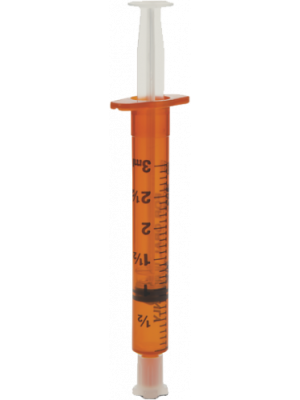 BD 305207 Amber Oral Syringe with Non Luer Tip 1 mL Box/100