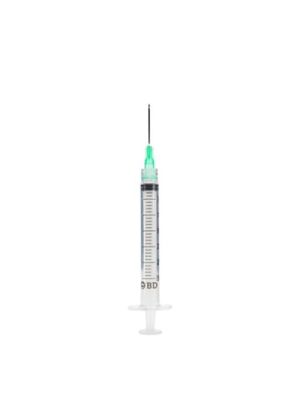 BD 9575 Syringe with Needle 3cc 21G 1