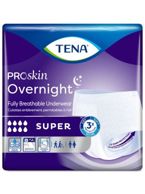 Tena 72427 ProSkin Overnight Super Protective Unisex Underwear X-Large Pkg/12