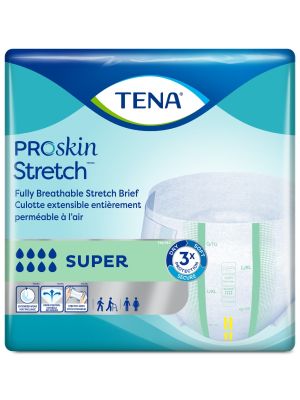 Tena 67902 ProSkin Stretch Super Briefs Medium/Regular Green 84-132 cm (33