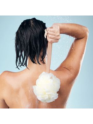 Wooden Long-Handled Bath Loofah