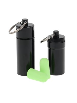 Green Tapered Foam Earplugs with Keychains