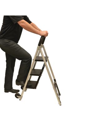 Step Stool Ladder with Trolley