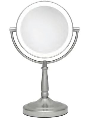 Cordless Dual-Sided LED Lighted Vanity Mirror 10X/1X
