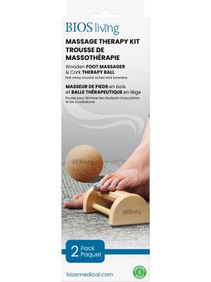 Wooden Massage Foot Roller & Cork Therapy Ball