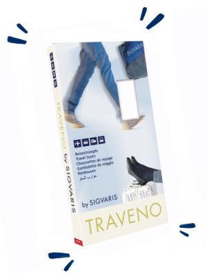 Sigvaris Traveno Travel Socks for Women Black 15-20 mmHg