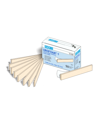 Urocare 5100 Urofoam Adhesive Foam Strips Single-Sided 0.3cm x 2.2cm x 14.6cm Box/50