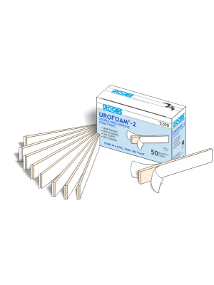 Urocare 5200 Urofoam Adhesive Foam Strips Double-Sided 0.3cm x 2.5cm x 14.6cm Box/50