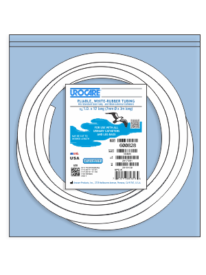 Urocare 600828 White-Rubber Drainage Tubing 0.28