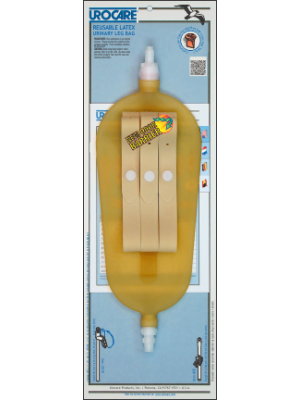 Urocare 8526 Reusable Latex Urinary Leg Bag Short-Wide 26 fl. oz. Capacity