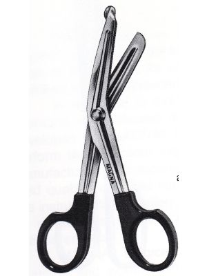 Universal Bandage Scissors Black Handles 15cm 6