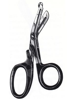 Universal Bandage Scissors Black Handles 18cm 7