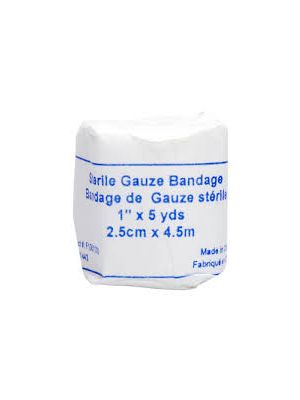 Sterile Gauze Bandage Roll 2.5cm x 4.5m