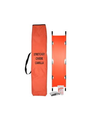 Double Fold Stretcher Kit with Bag and 2 Survival Blankets