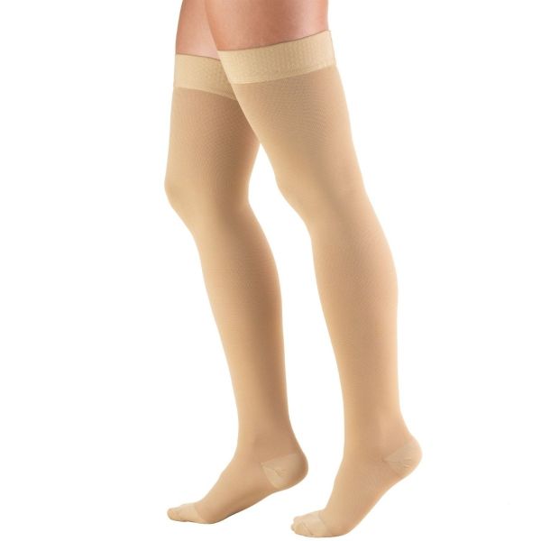 Truform 8848 Thigh High Dot Top Closed Toe Compression Stockings