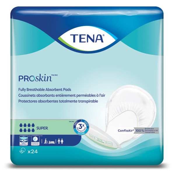 Tena 62718 ProSkin Night/Super Pads Maximum Green Pkg/24