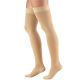 Truform 8848 Thigh High Dot Top Closed Toe Compression Stockings Unisex 30-40 mmHg Beige