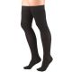 Truform 8848 Thigh High Dot Top Closed Toe Stockings Unisex 30-40 mmHg Black