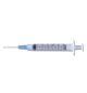 BD 9570 Syringe with Needle 3cc 25G 5/8