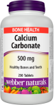 Webber Naturals Calcium Carbonate 500 mg Btl/250