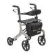 AeroWalk Ultra-Lite Rollator Gray Tall
