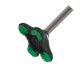 Hugo Ergonomic Offset Handle Cane with QuadPod Cane Tip Smoke