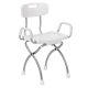 MD by Drive X-Fold Shower Chair White