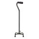 Quad Cane Small Base Black with Foam Rubber Grip