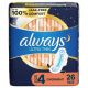 Always Overnight Size 4 Pads Unscented with Wings Bag/26