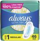 Always Ultra Thin Size 1 Regular Pads With Wings Unscented Case/276