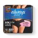 Always Discreet Boutique Incontinence Underwear for Women Black Small/Medium Case/24