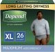Depend Fit-Flex Underwear Maximum Absorbency Men X-Large Case/52