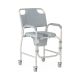Aluminum Commode With Wheels / Padded Shower Chair