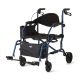 Rollator/Transport Chair Translator Combination Blue