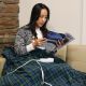Micro Plush Electric Throw Blue/Green Plaid