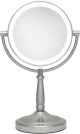 Cordless Dual-Sided LED Lighted Vanity Mirror 10X/1X