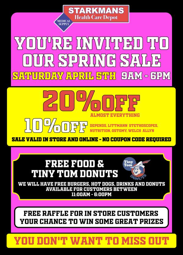 🌭HUGE SALE! Saturday April 5th! FREE Food from Food Trucks for ALL In Store Customers!