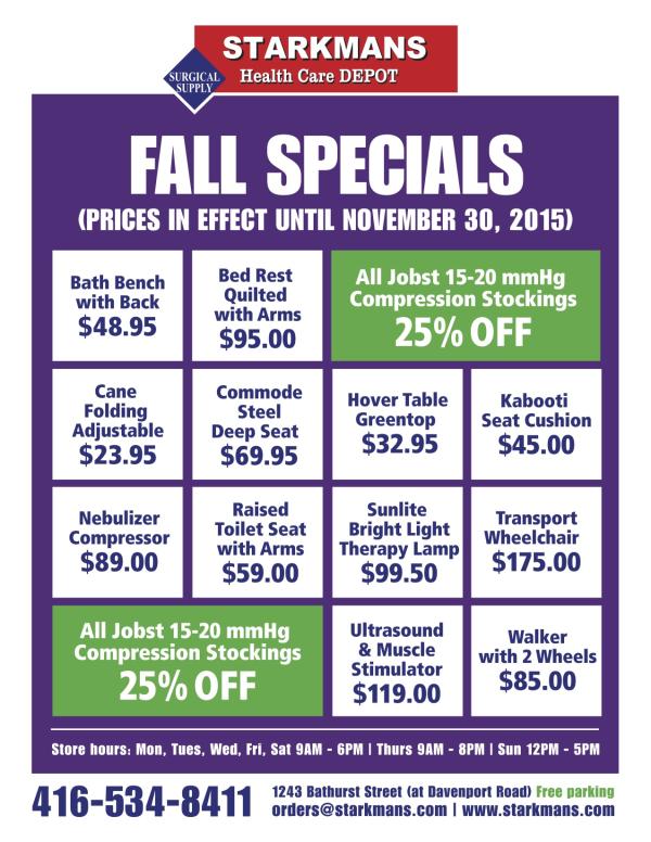New Specials!  Now On Sale!