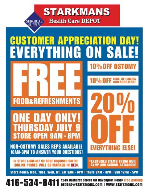 ❶ Day Sale! Thursday July 9th! Customer Appreciation Day! 