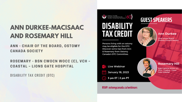 Ostomy Canada's Disability Tax Credit Webinar