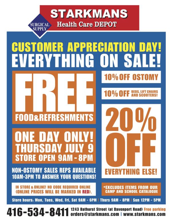 Customer Appreciation Day!  Thursday July 9th!